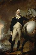 Gilbert Stuart Oil on canvas portrait of George Washington at Dorchester Heights. Sweden oil painting artist